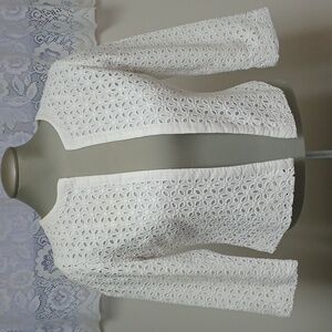 White Open Front Blazer size XS